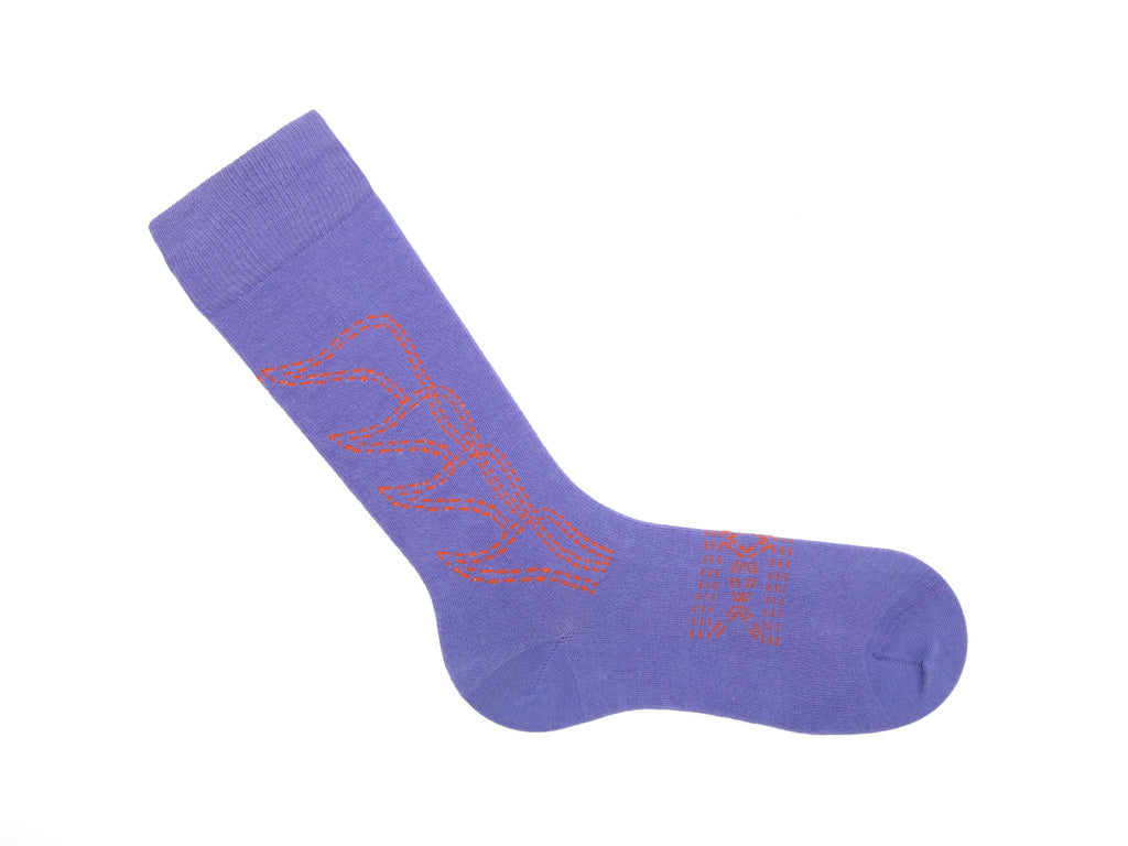 purple_orange - Right Sock