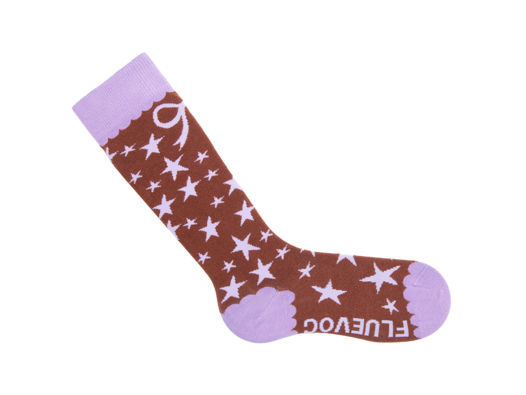 brown_purple - Right Sock