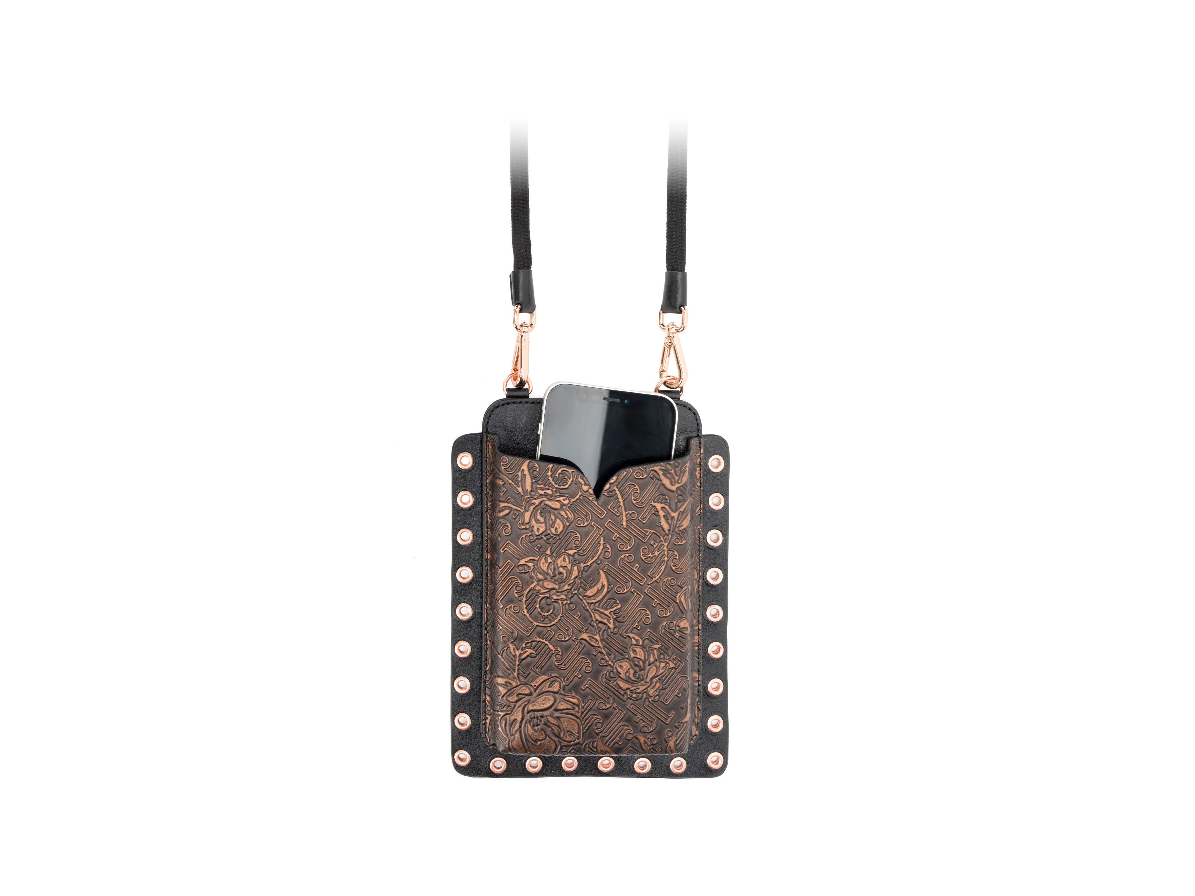 copper_emboss - Alternate Main View with Phone indicating size