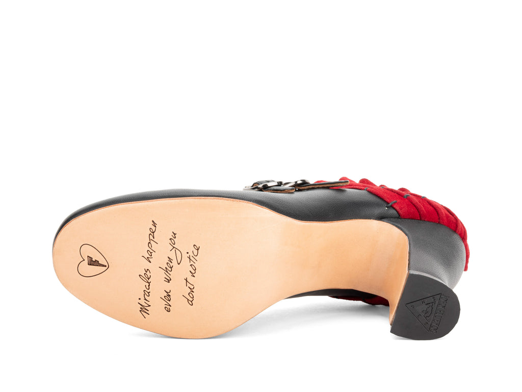 black,red - Sole View