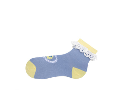 Ashley Lynn Vog Socks - Bleu clair/Jaune