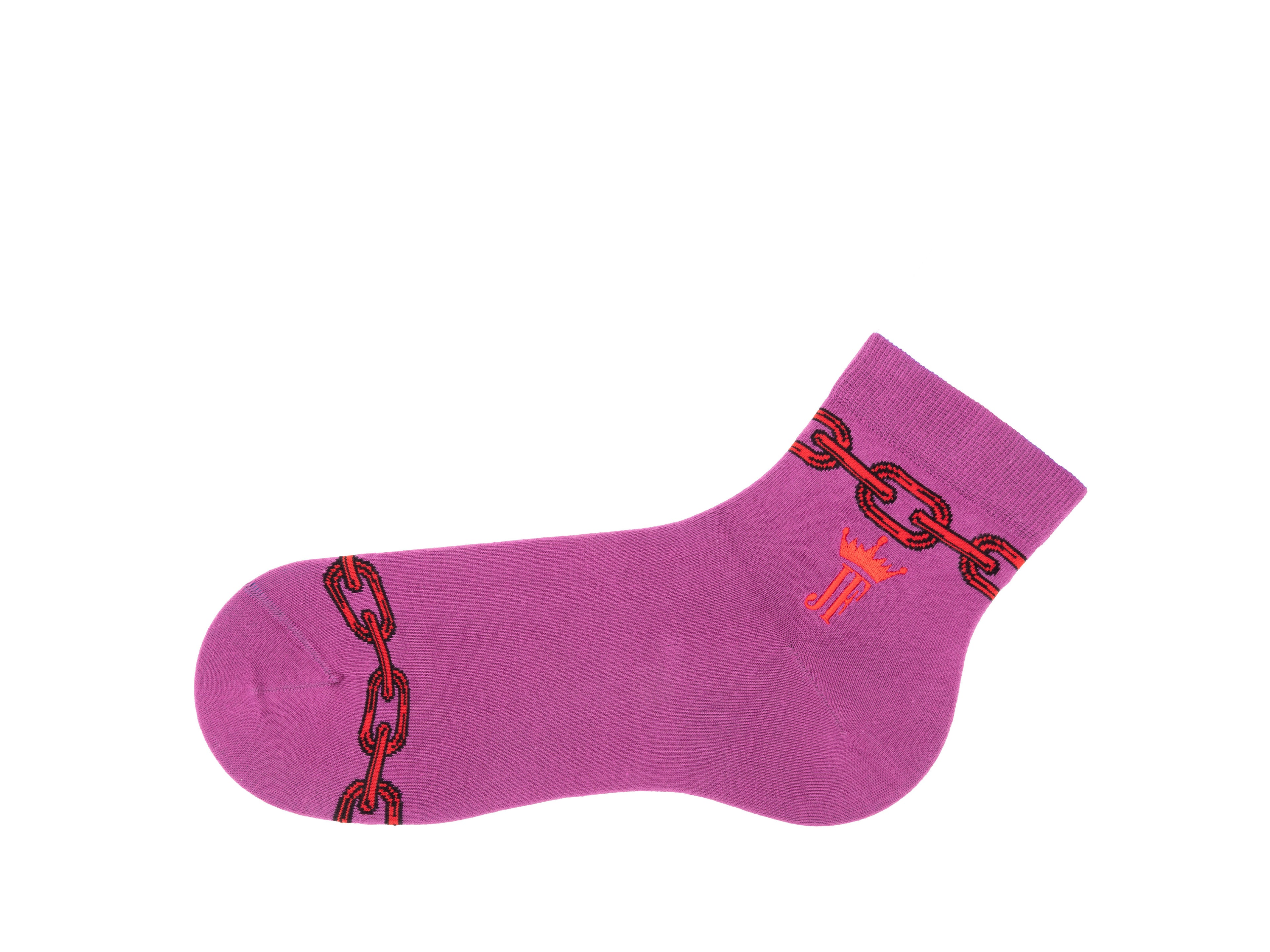 purple_red - Left Sock
