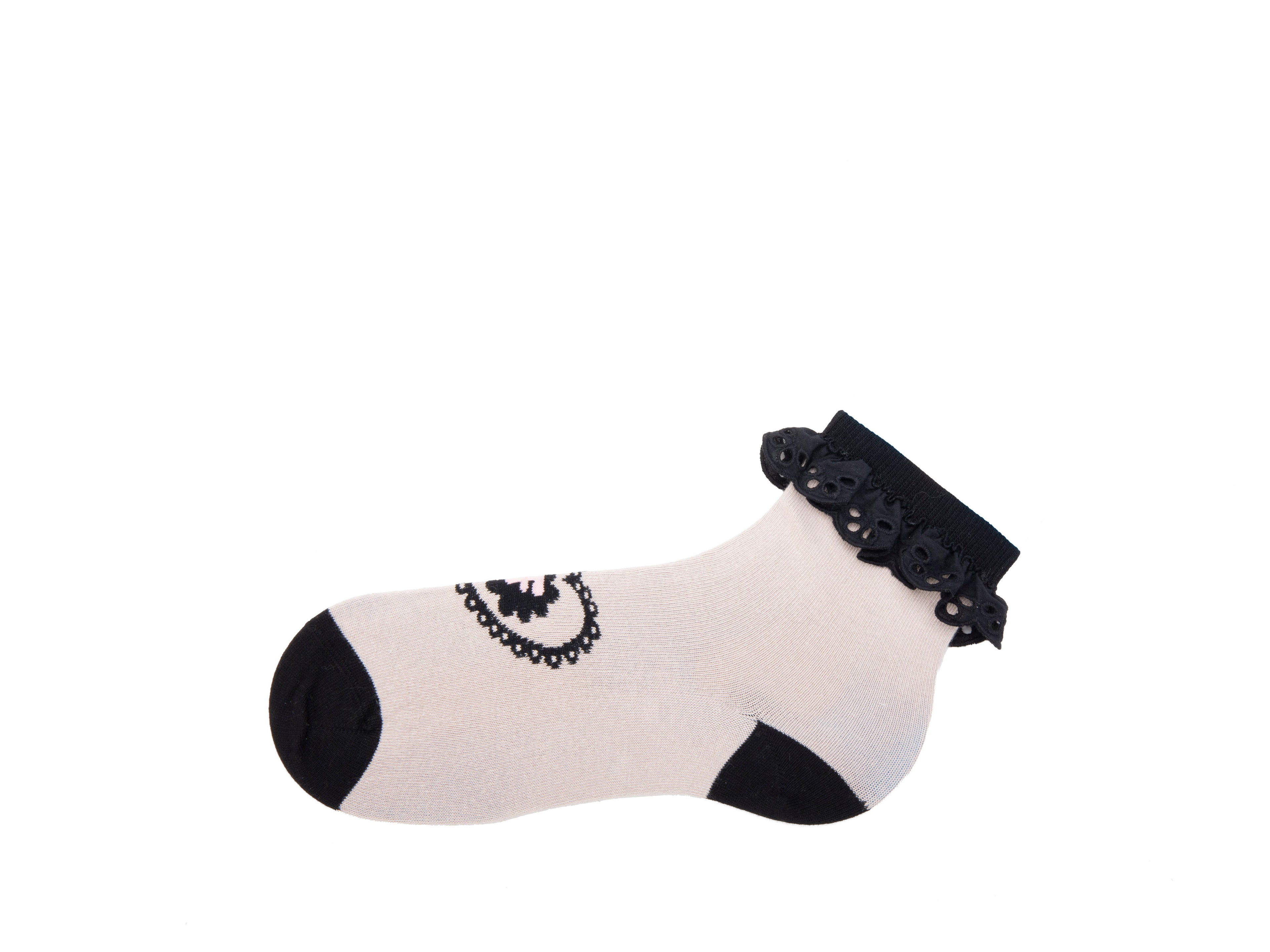 beige_black - Left Sock