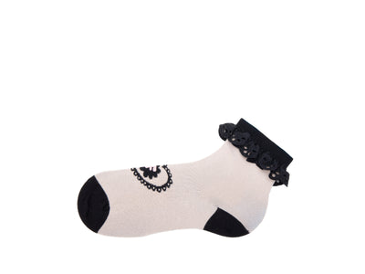 Ashley Lynn Vog Socks - Beige/Black