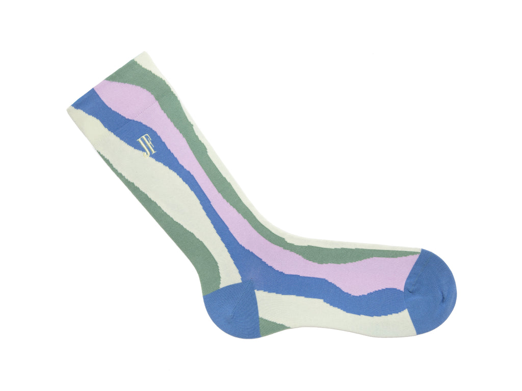 green_sage_purple - Right Sock