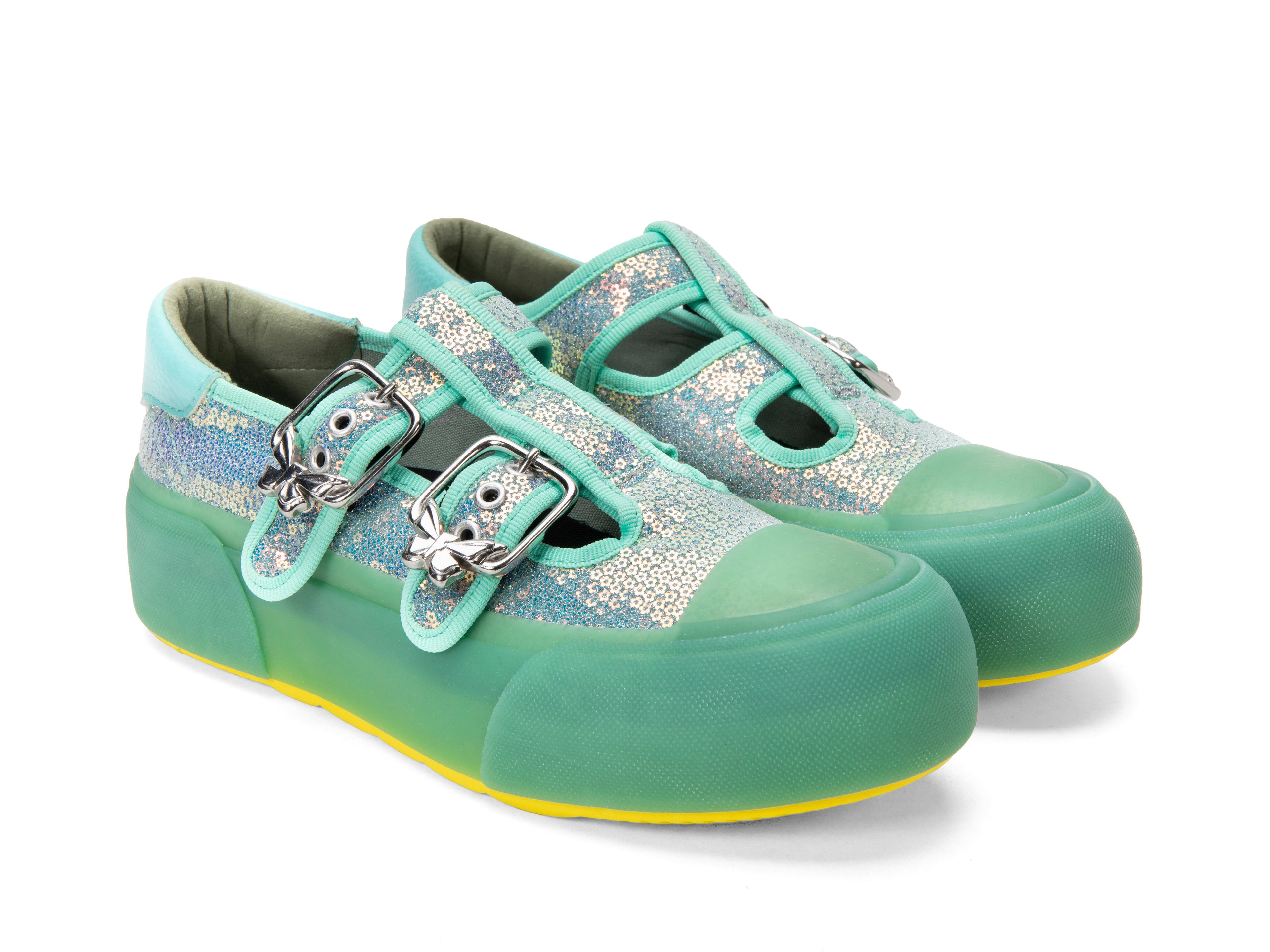 green_sequin_vegan - Quarter View
