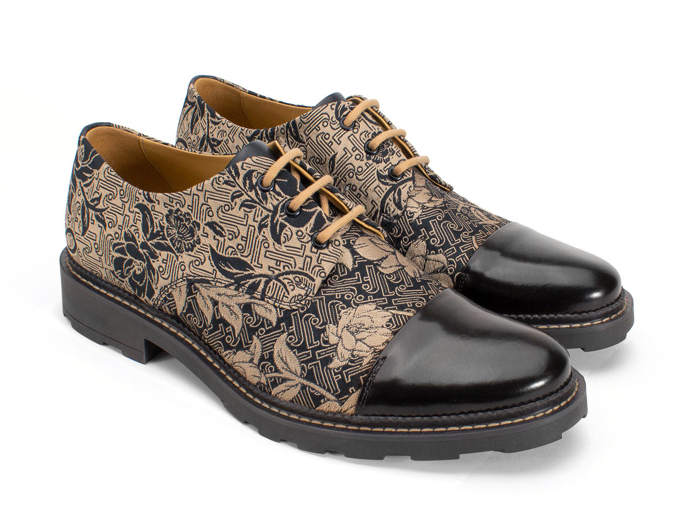 beige_black_jacquard - Front