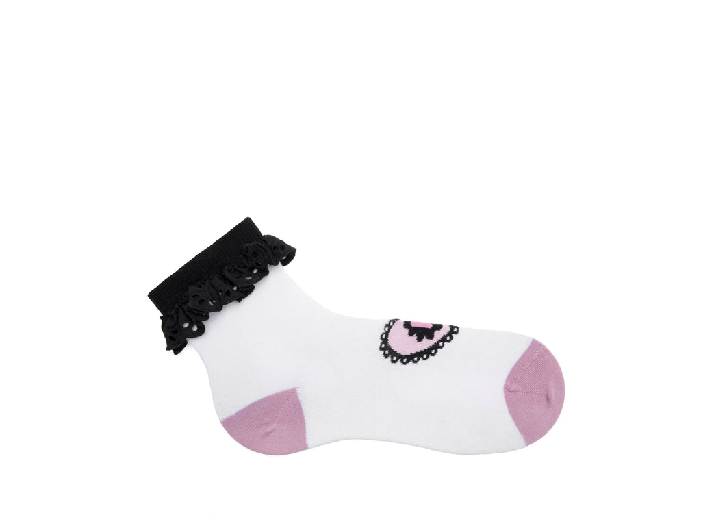 cream_pink - Right Sock