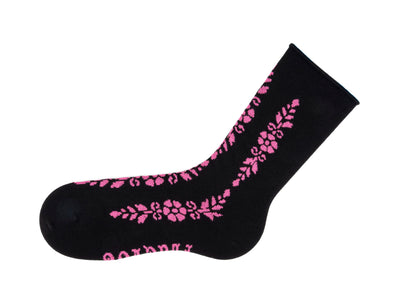 Raisin Vog Socks - Noir/Rose