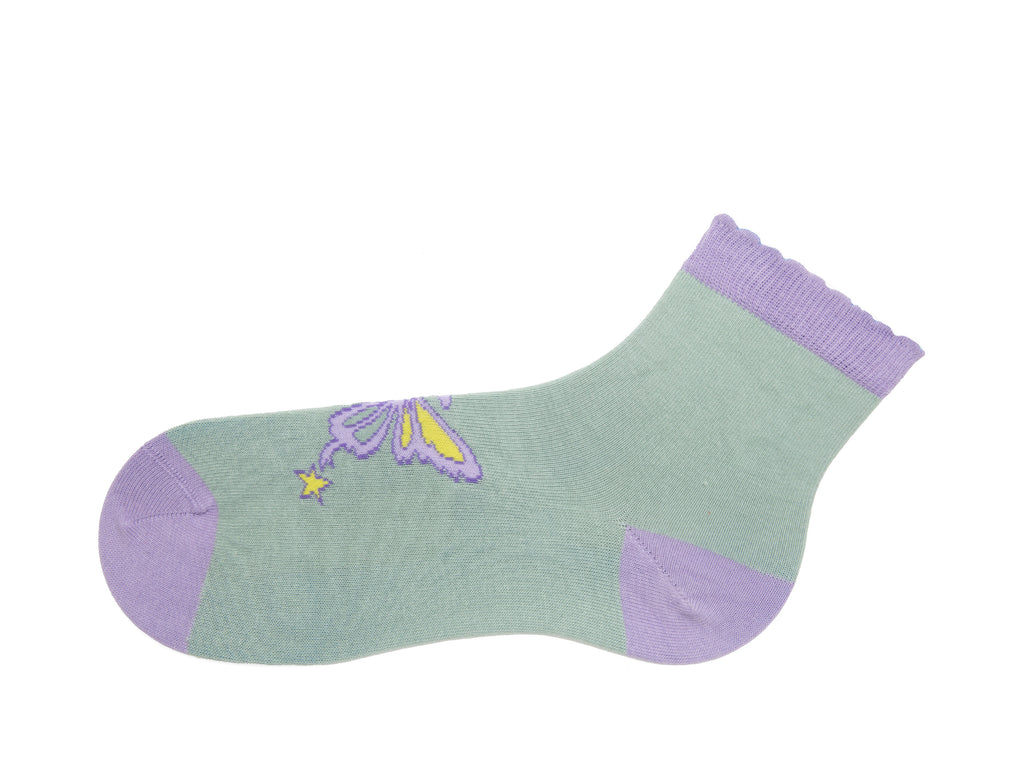 sage_purple - Left Sock