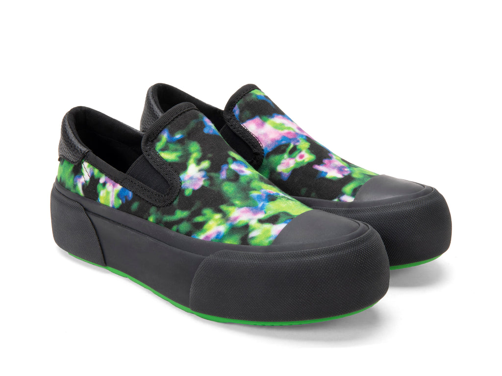 green_purple_tie-dye_vegan - Quarter View