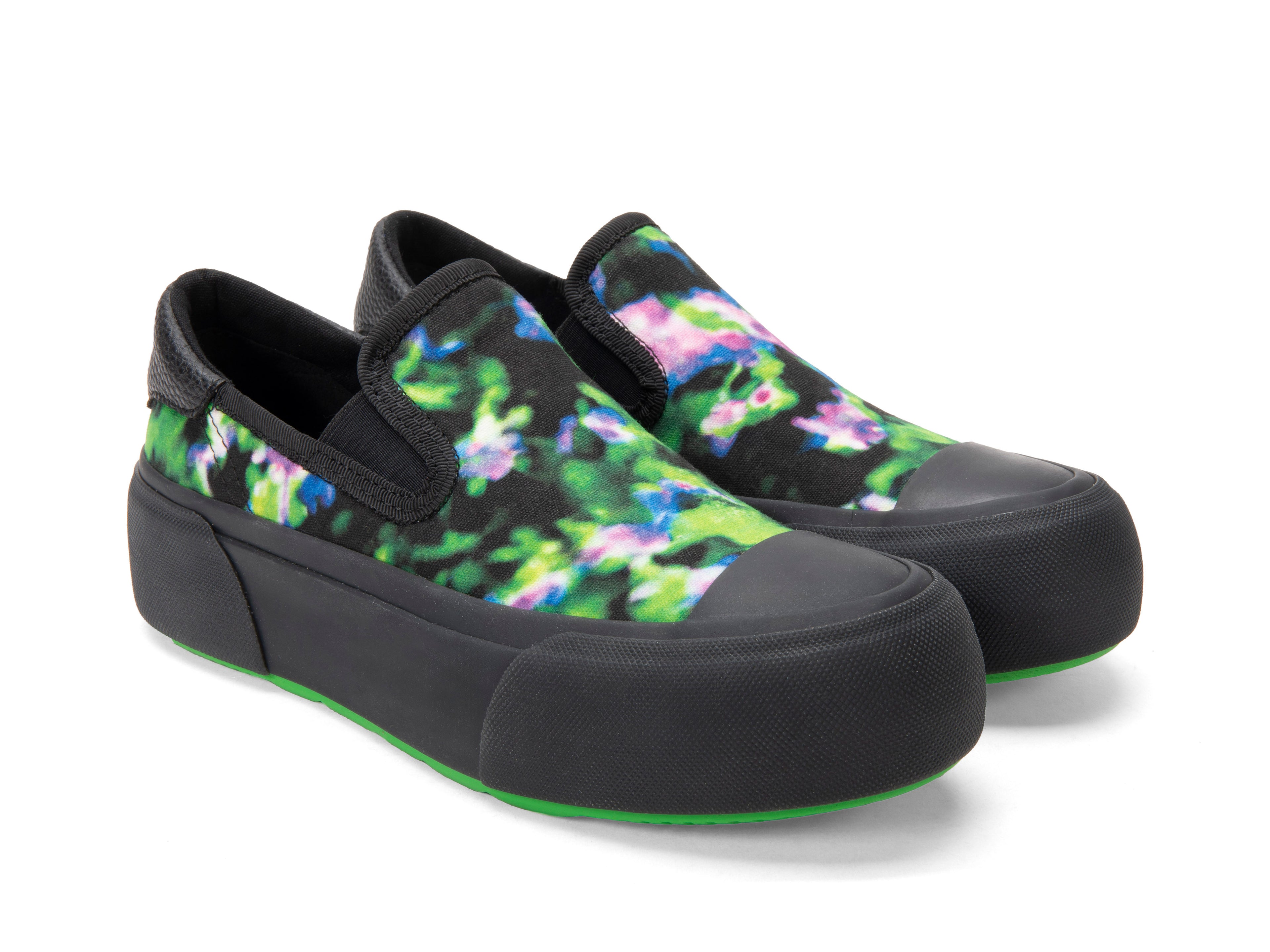 green_purple_tie-dye_vegan - Quarter View