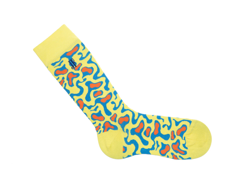 yellow_blue - Right Sock