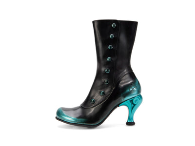 Belinda - Black/Teal Brush Off