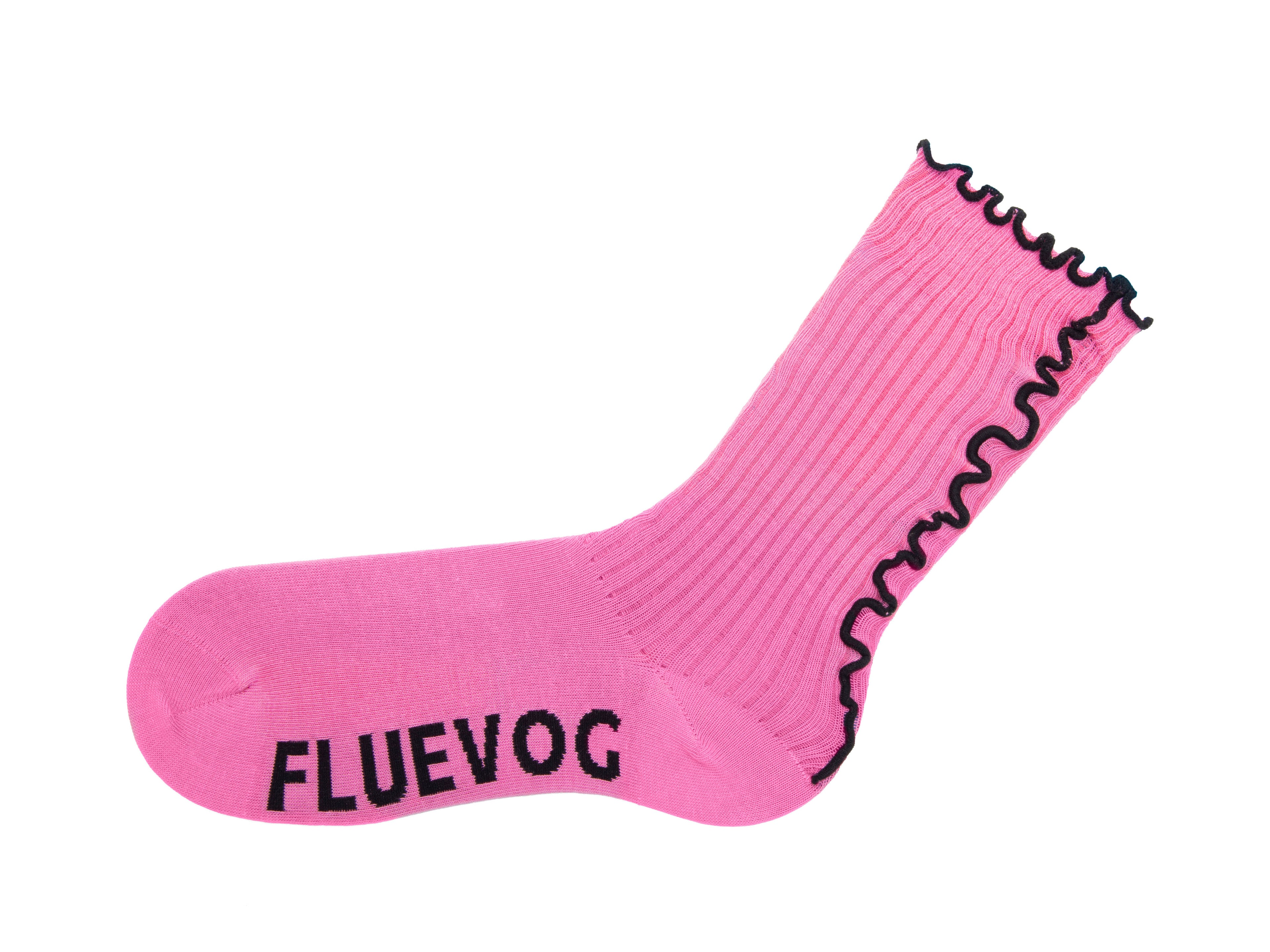 black_pink_green - Pink Sock