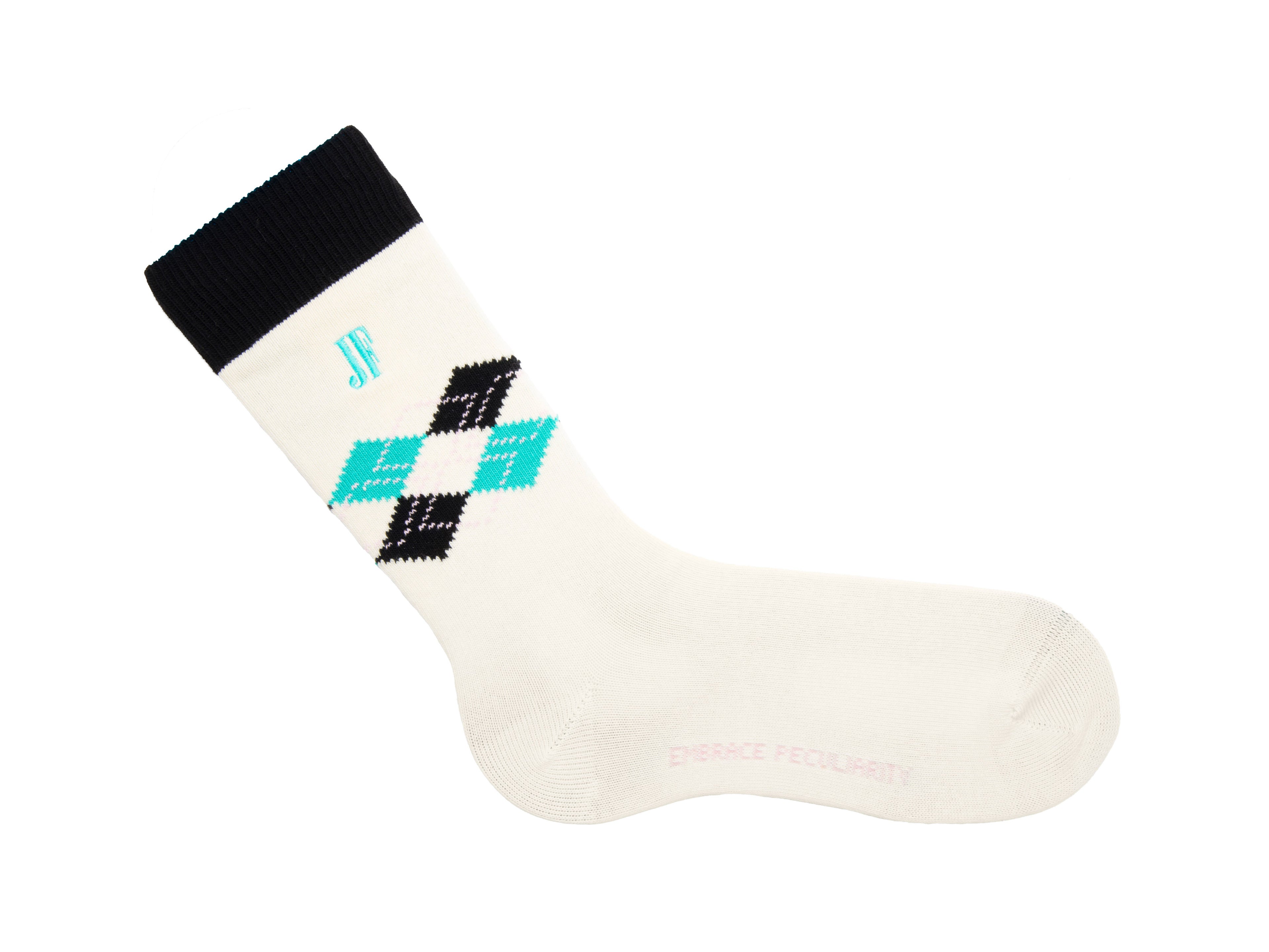 cream_black - Right Sock
