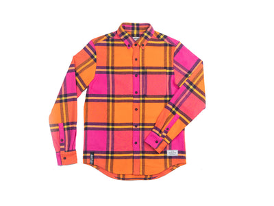 Fluevog x ANIÁN Shirt - Pink/Orange/Black Plaid