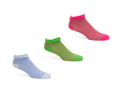 Callie Vog Socks (3-Pack) - Light Green/Blue/Pink