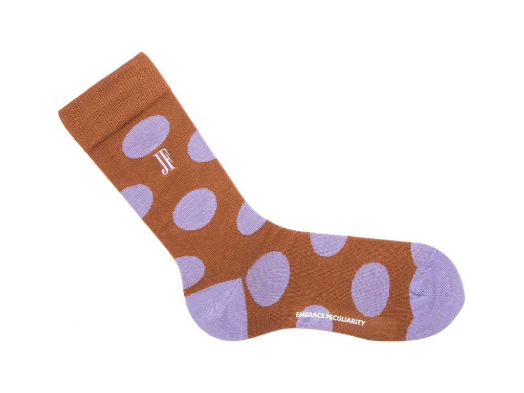 brown_purple - Right Sock