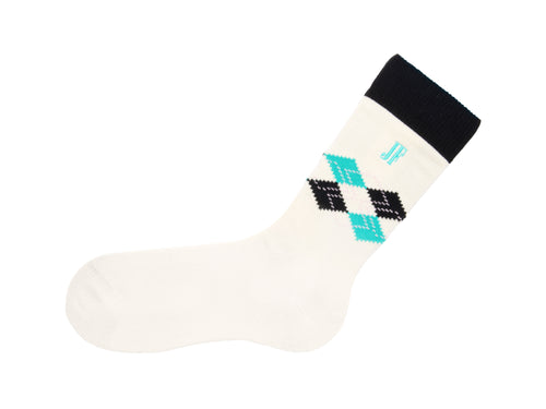cream_black - Left Sock