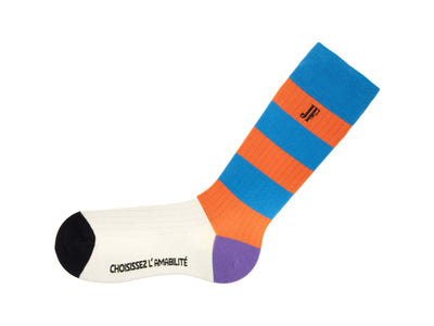 Brisbane Vog Socks - Orange/Blue Multi