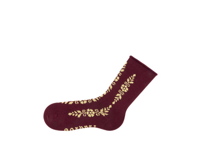 Raisin Vog Socks - Bourgogne/Vert