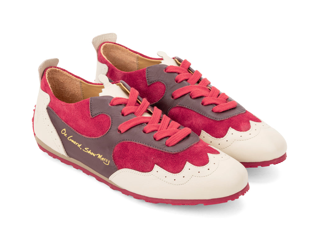 beige,red - Quarter View